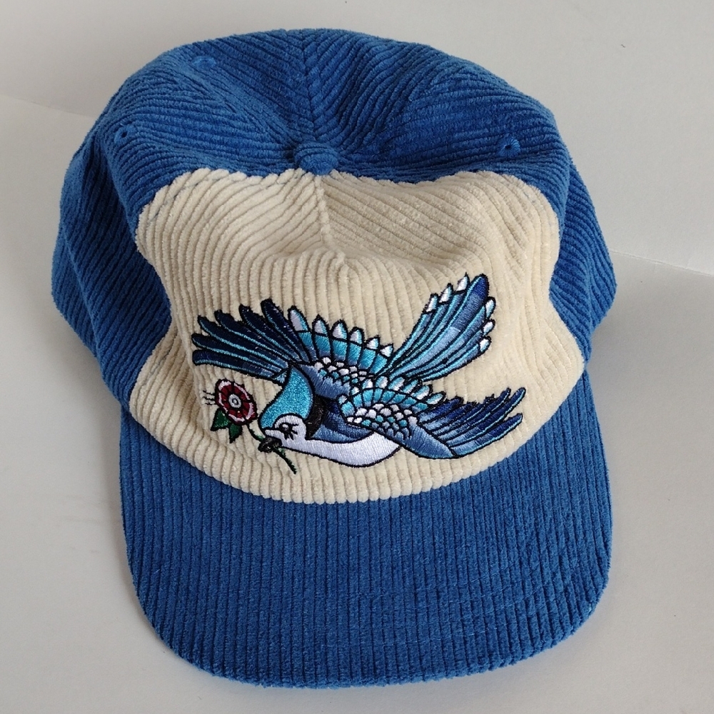 Stuntin Damn Fine Goods Blue Corduroy Embroided Cap